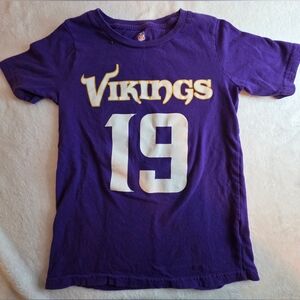 NFL Vikings Kids' Purple #19 Fan T-Shirt